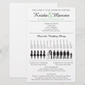 Programme de mariage Silhouettes simple Circulaire (Devant / Derrière)