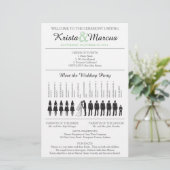 Programme de mariage Silhouettes simple Circulaire (Debout devant)