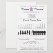 Programme de mariage Silhouettes simple Circulaire (Devant / Derrière)