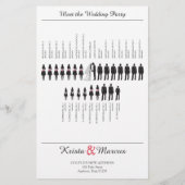 Programme de mariage Silhouettes simple Circulaire (Dos)