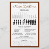 Programme de mariage Silhouettes simple Circulaire (Devant)