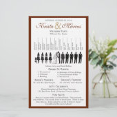 Programme de mariage Silhouettes simple Circulaire (Debout devant)