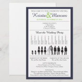 Programme de mariage Silhouettes simple Circulaire (Devant / Derrière)