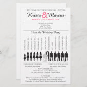 Programme de mariage Silhouettes simple Circulaire (Devant / Derrière)