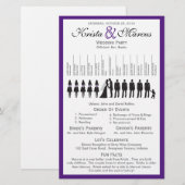 Programme de mariage Silhouettes simple Circulaire (Devant / Derrière)