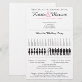 Programme de mariage Silhouettes simple Circulaire (Devant / Derrière)