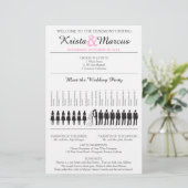 Programme de mariage Silhouettes simple Circulaire (Debout devant)