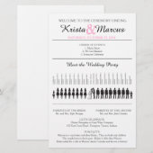 Programme de mariage Silhouettes simple Circulaire (Devant / Derrière)