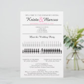 Programme de mariage Silhouettes simple Circulaire (Debout devant)