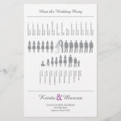 Programme de mariage Silhouettes simple Circulaire (Dos)