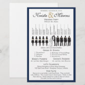 Programme de mariage Silhouettes simple Circulaire (Devant / Derrière)