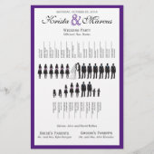Programme de mariage Silhouettes simple Circulaire (Devant)
