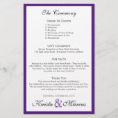 Programme de mariage Silhouettes simple Circulaire (Dos)