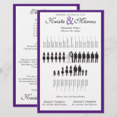 Programme de mariage Silhouettes simple Circulaire (Devant / Derrière)