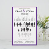 Programme de mariage Silhouettes simple Circulaire (Debout devant)