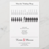 Programme de mariage Silhouettes simple Circulaire (Dos)