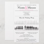 Programme de mariage Silhouettes simple Circulaire (Devant / Derrière)