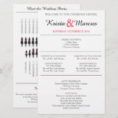Programme de mariage Silhouettes simple Circulaire (Devant / Derrière)