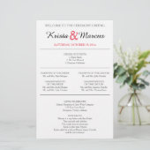 Programme de mariage Silhouettes simple Circulaire (Debout devant)