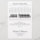 Programme de mariage Silhouettes simple Circulaire (Dos)