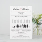 Programme de mariage Silhouettes simple Circulaire (Debout devant)