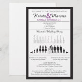 Programme de mariage Silhouettes simple Circulaire (Devant / Derrière)