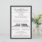 Programme de mariage Silhouettes simple Circulaire (Debout devant)