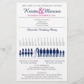 Programme de mariage Silhouettes simple Circulaire (Devant)