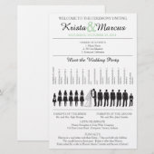 Programme de mariage Silhouettes simple Circulaire (Devant / Derrière)