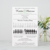Programme de mariage Silhouettes simple Circulaire (Debout devant)