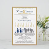 Programme de mariage Silhouettes simple Circulaire (Debout devant)