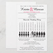Programme de mariage Silhouettes simple Circulaire (Devant / Derrière)