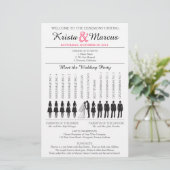 Programme de mariage Silhouettes simple Circulaire (Debout devant)