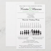 Programme de mariage Silhouettes simple Circulaire (Devant / Derrière)