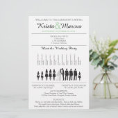 Programme de mariage Silhouettes simple Circulaire (Debout devant)