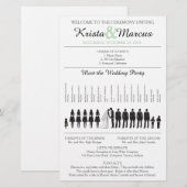 Programme de mariage Silhouettes simple Circulaire (Devant / Derrière)
