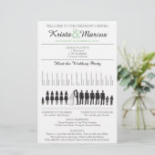 Programme de mariage Silhouettes simple Circulaire (Debout devant)