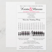 Programme de mariage Silhouettes simple Circulaire (Devant / Derrière)
