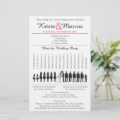 Programme de mariage Silhouettes simple Circulaire (Debout devant)