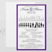 Programme de mariage Silhouettes simple Circulaire (Devant / Derrière)