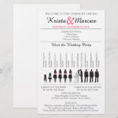 Programme de mariage Silhouettes simple Circulaire (Devant / Derrière)