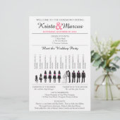 Programme de mariage Silhouettes simple Circulaire (Debout devant)