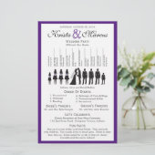 Programme de mariage Silhouettes simple Circulaire (Debout devant)