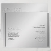 Programme de mariage Silver Elegance (Devant / Derrière)