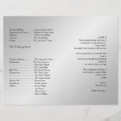 Programme de mariage Silver Elegance (Dos)