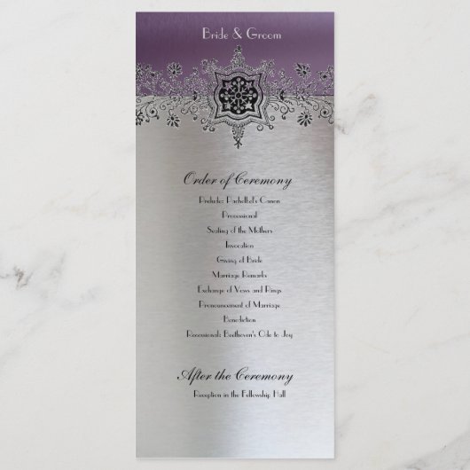 Programme de mariage Silver Purple (Dos)