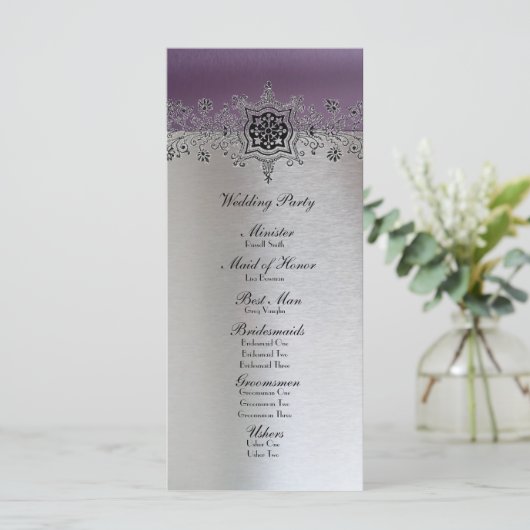 Programme de mariage Silver Purple (Debout devant)