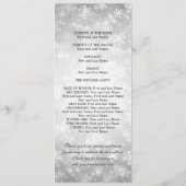 Programme de mariage Silver Winter Wonderland Étin (Dos)