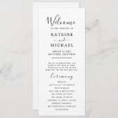 Programme de mariage simple (Devant / Derrière)