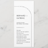 Programme de mariage simple (Devant)